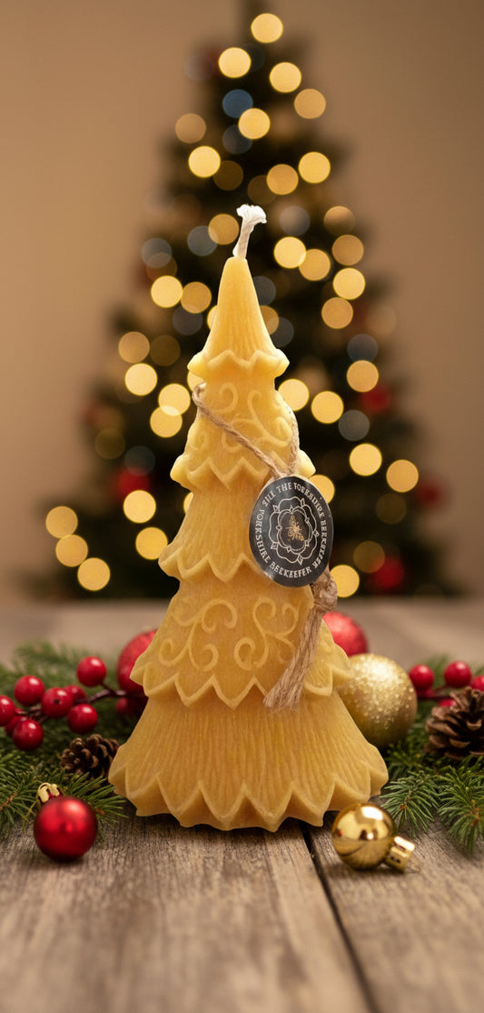 Tree Candle Decorated - Large