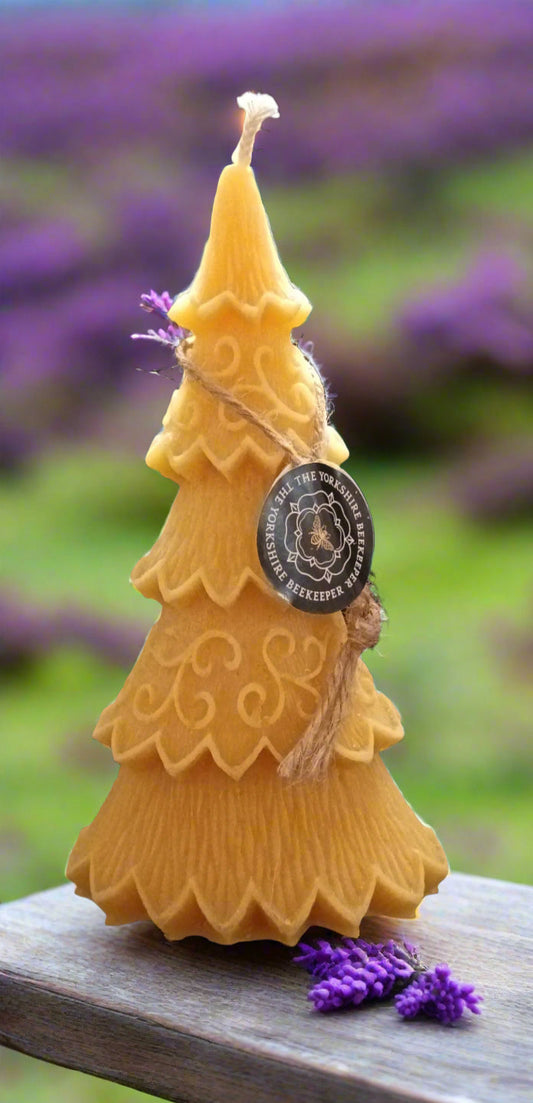 Tree Candle Decorated - Large