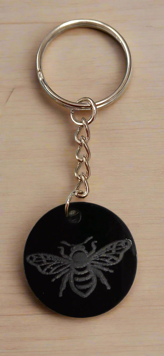 Black Honeybee Keyring