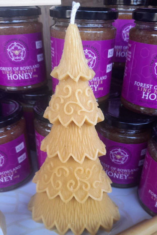 Tree Candle Decorated - Large